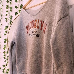 off shoulder crew neck